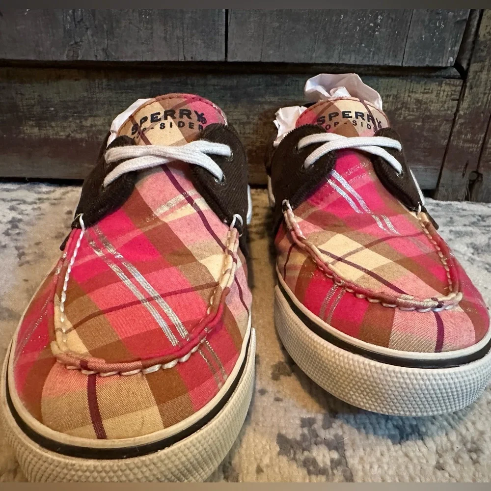 Women’s Sperry Top-Sider Size 10 Pink & Brown Boat Shoes - Picture 5 of 10